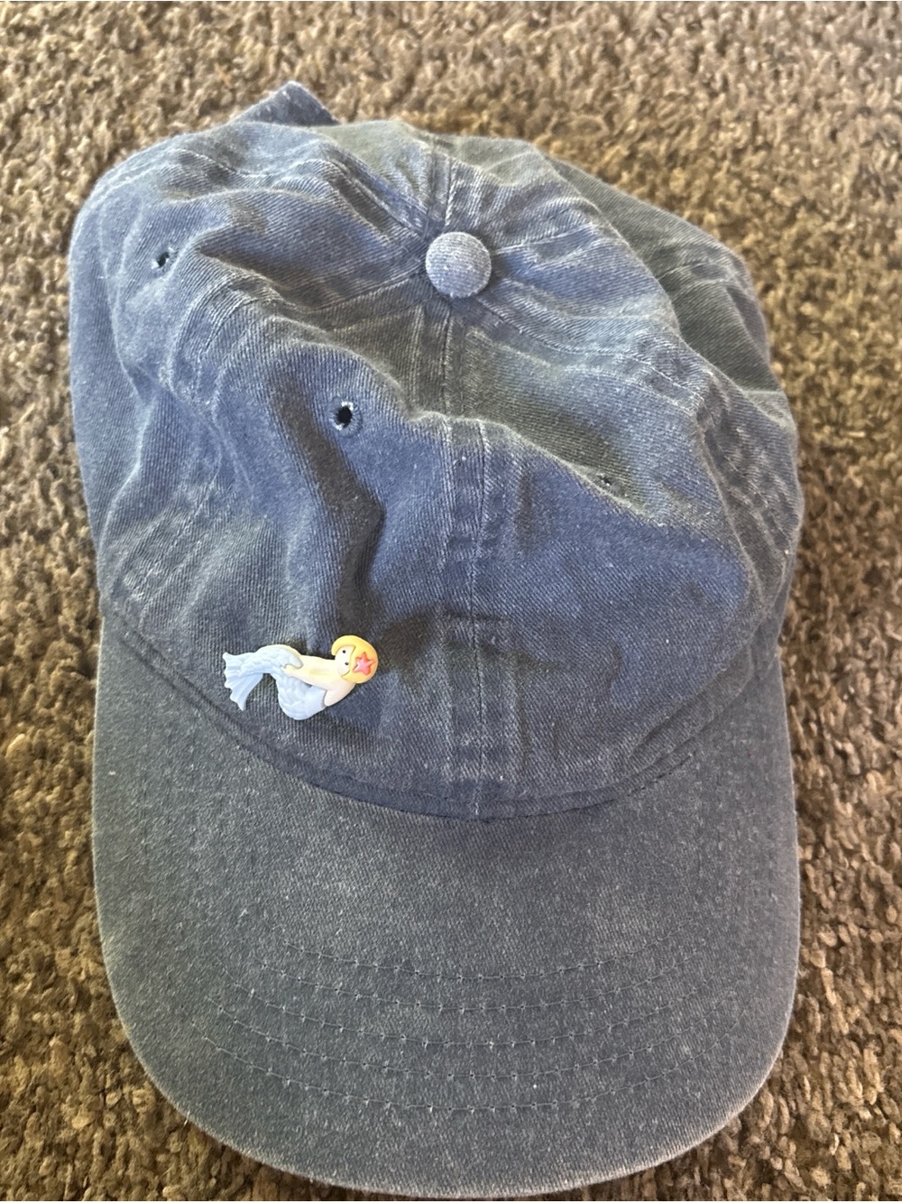 Kids Navy Blue Mermaid Baseball Cap